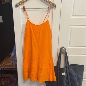 Vibrant Orange Slip Dress xl